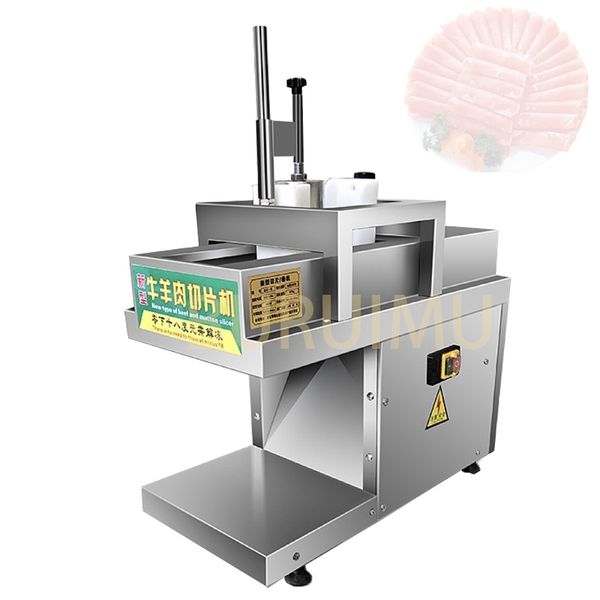 Automatische Fleischschneidemaschine, elektrische Schneidemaschine für gefrorenes Fleisch, Hammelrolle, Rindfleischschneider, Lammrollen-Schneidemaschine