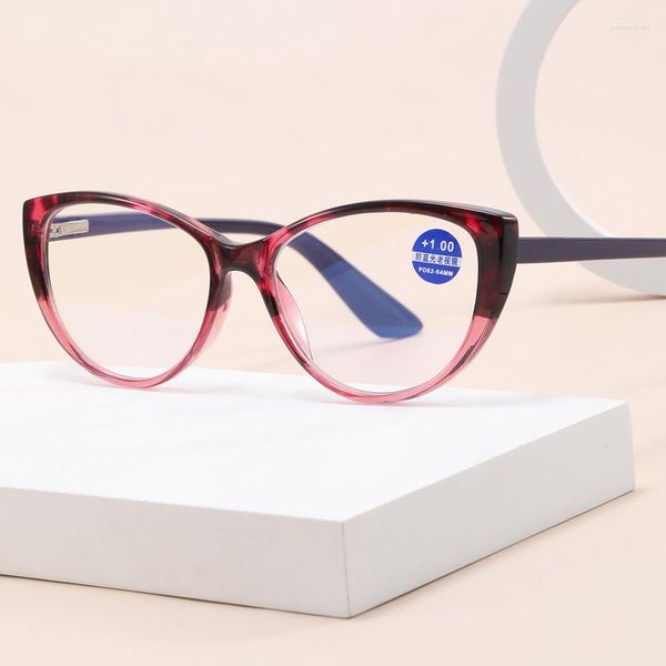 Sonnenbrille Vintage Cat Eye Presbyopie Brille Damen HD Anti Blaues Licht Lesen Hohe Qualität Hyperopic Großhandel