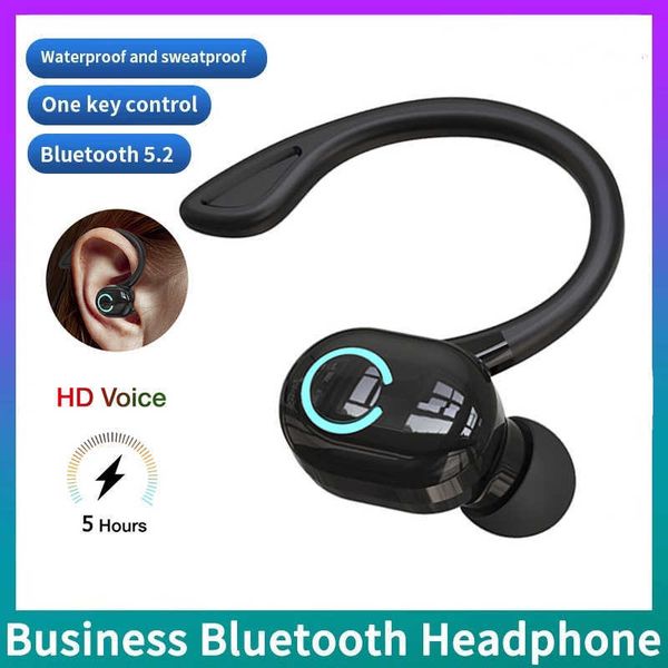 Kablosuz Kulaklıklar Bluetooth 5.0 MIC Single Single Spor Su Geçirmez TWS EARBUDS Bluetooth Handfree Kulaklık HKD230828 HKD230828