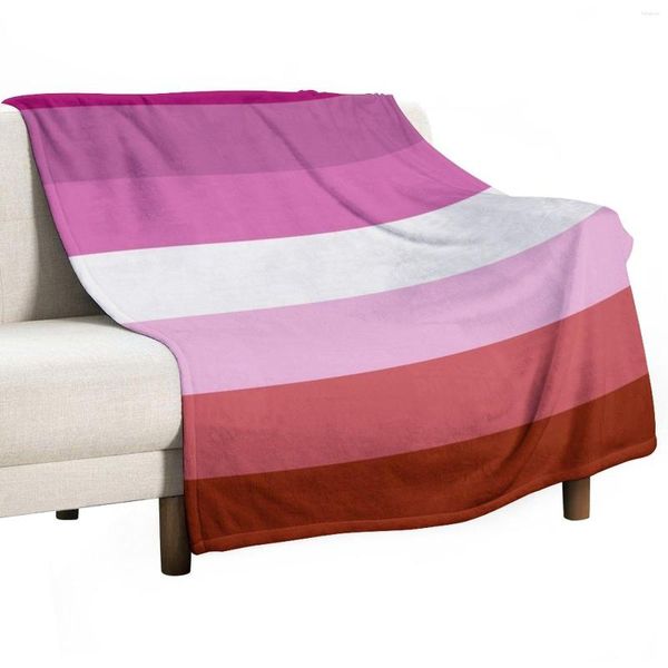 Decken, Lesben-Pride-Flagge, Überwurf, Decke, Camping, für dekoratives Sofa, groß