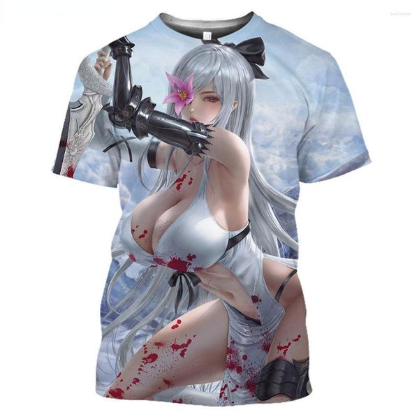 Homens camisetas Beach Bikini Tshirt 3D Imprimir Homens Mulheres Unisex T-shirt Verão Oversized Otaku Casual Moda Quick Dry Roupas Tees