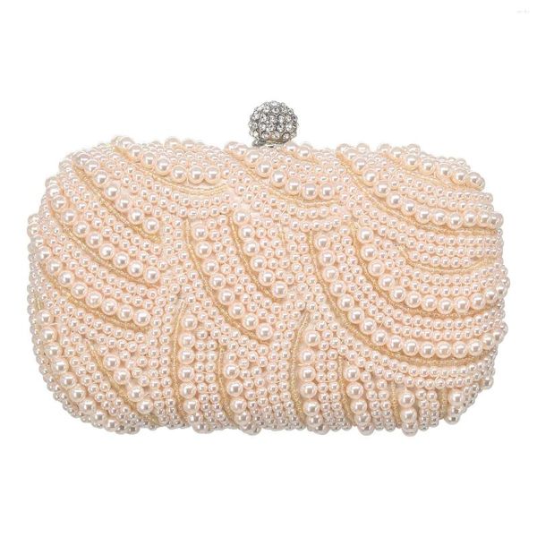 Abendtaschen 2023 Handgemachte Perle bestickt Damen Umhängetasche Perle Mode Vielseitige Abendessen Clutch Luxus Box für Frauen