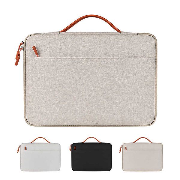 2020 à prova de choque bolsa para portátil bolsa protetora manga notebook 13 14 15.6 Polegada feminino luxo caso transporte para macbook ar pro hkd230828