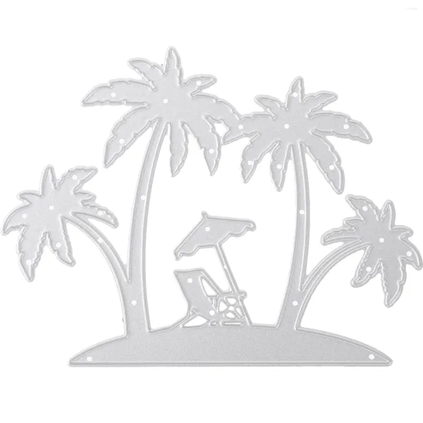 Bottiglie di stoccaggio Bambini Po Die Cuts Card Making Coconut Tree Metal Beach Stamps Accessorio stile taglio fai da te Modello bambino