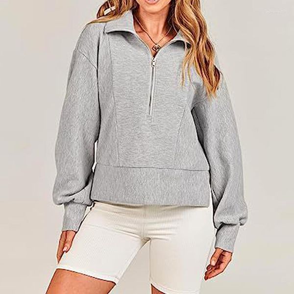 Hoodies femininos vintage zip com capuz moletom manga longa y2k retro marrom roxo mulher roupas camisa sólida blusa pulôver