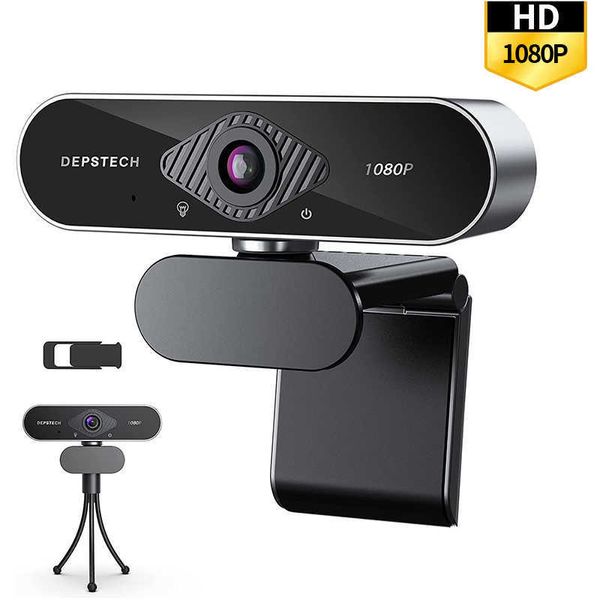 DEPSTECH D04 Webcam 1080P Streaming Web Camera para PC HD Web Cam com microfone 360 rotação USB Webcam para computador laptop HKD230825 HKD230828 HKD230828