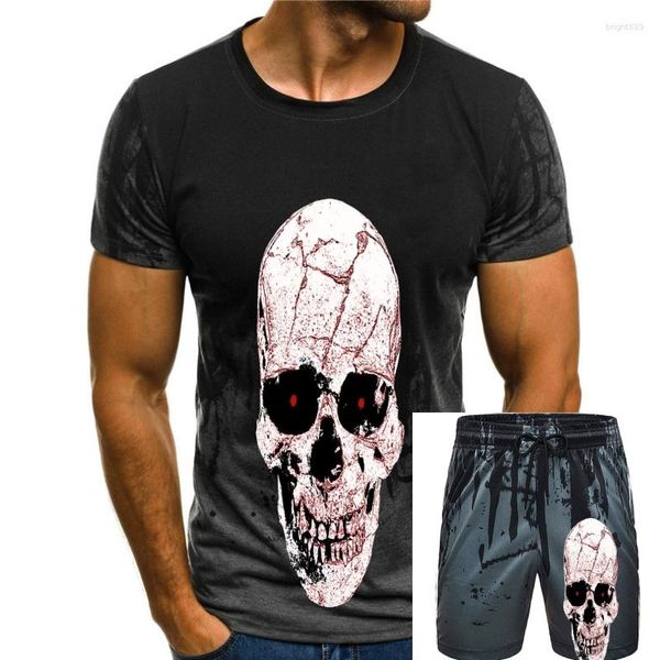 Мужские спортивные костюмы злой череп футболка Top Top Terminator Retro Tee для мужчин Женщины мода Desing