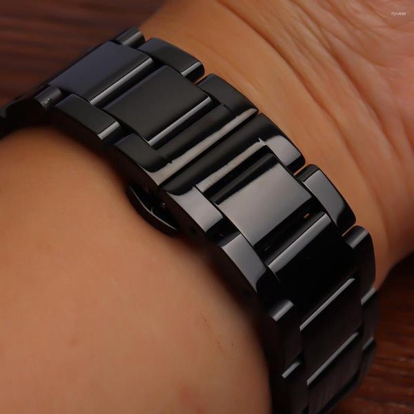 Cinturini per orologi Solido cinturino in acciaio inossidabile 18mm 20mm 22mm 24mm Distribuzione fibbia a farfalla da uomo cinturino di ricambio in metallo cinturino