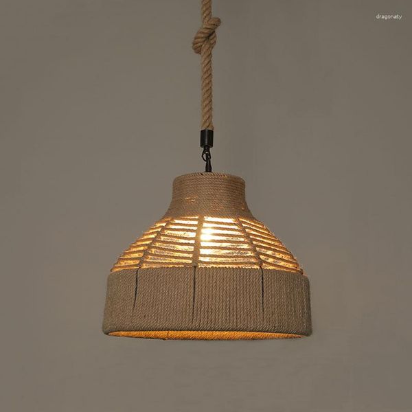 Подвесные лампы веревка люстры бара ресторана кафе Light Creative Vintage Stoom Lamp Addsutable Drop