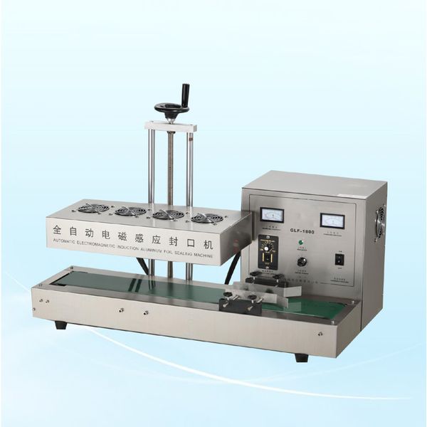 Máquina de selagem de folha de alumínio por indução eletromagnética contínua, garrafa de vidro, plástico, selador térmico, máquina de filme de vedação