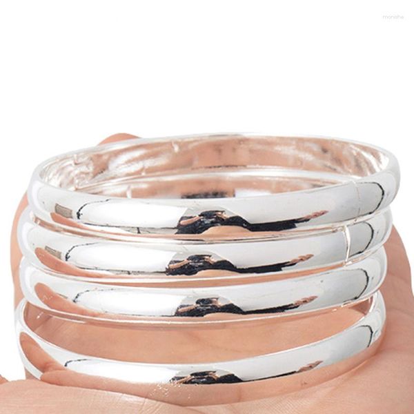 Bangle Dubai Silver Bangles for Women Bride Jewelry Gold Color Ethiopian Hand Chain African Bracelets на Ближнем Востоке