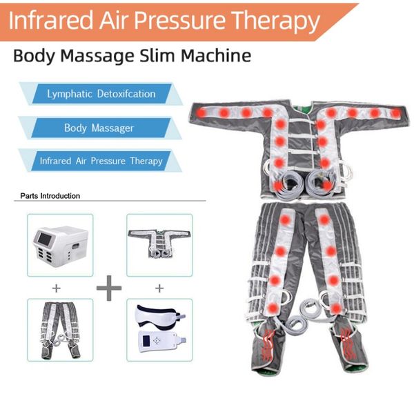 Machine amincissante de drainage lymphatique, pressothérapie, presoterapia, combinaison chauffante à infrarouge lointain pour la forme du corps avec masseur de jambes à compression d'air