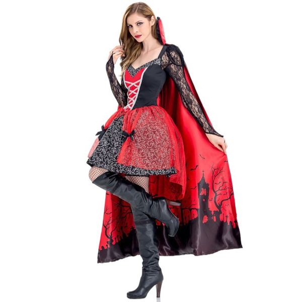 Costume da Regina Affascinante per Ragazza - Costume di Halloween con Tocco da Strega