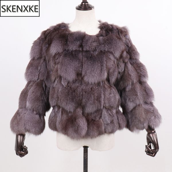 Mulheres pele do falso inverno real jaqueta 100% natural casaco quente senhora moda estilo curto genuíno outerwear 230828