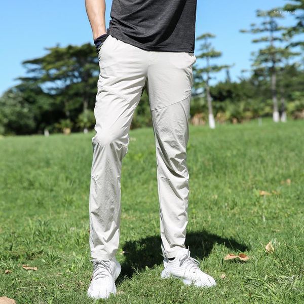 Pantaloni da uomo Pantaloni sportivi estivi leggeri e sottili Pantaloni sportivi da esterno traspiranti ad asciugatura rapida Maschile in nylon elasticizzato Casual Long Track