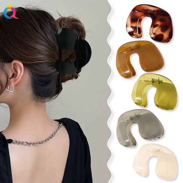 9 cm U Forma Geométrica Garras de Cabelo para Mulheres Meninas Grampos de Cabelo Senhoras Rabo de Cavalo Clipes Maquiagem Ferramentas de Estilo Headwear Acessórios de Cabelo 2510