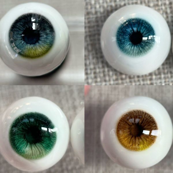 Acessórios de boneca olhos de boneca cabem em 1/4 1/6 1/8 bjd boneca gesso caseiro globo ocular estéreo padrão de olho diy menina brinquedo vestir-se acessórios de boneca 230829