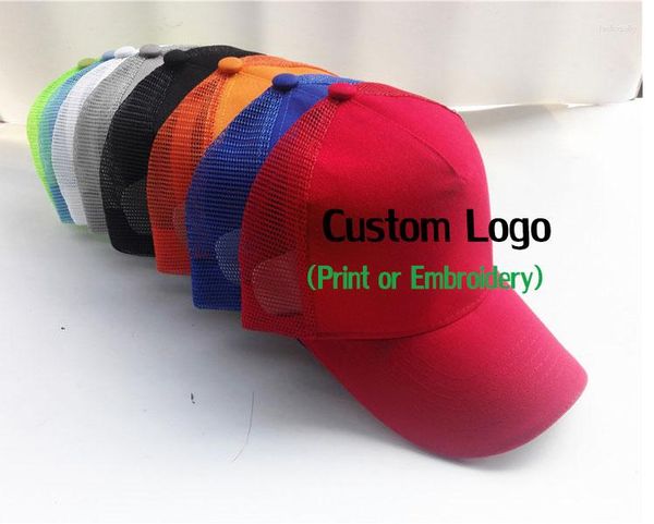 Ball Caps Herren Sport DIY individuelles Logo Werbung Baseball Trucker Hüte Stickerei Casquette Gorros Damen Snapback