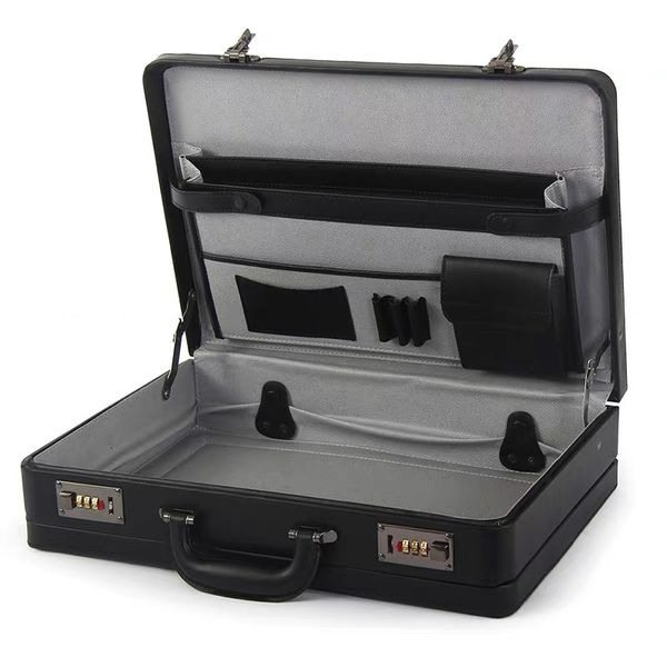 Sacos de laptop caixa de senha multifuncional portátil mala de negócios homens couro mensageiro saco 18 