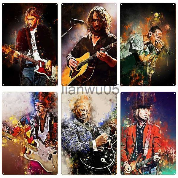 Pittura su metallo Poster vintage retrò Rock Band Targhe in metallo Musica Targa vintage Piastra metallica per camera Musica Bar Home Cafe Wall Art Dipinti regalo x0829