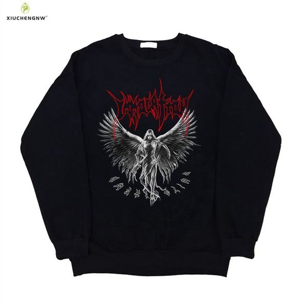 Herren Hoodies Sweatshirts Vintage Oversize Grunge American Gothic Wing Angel Kleidung Street Hip Hop Y2k Hoodie Frauen Mann Harajuku Jacke Schwarzer Pullover 230829