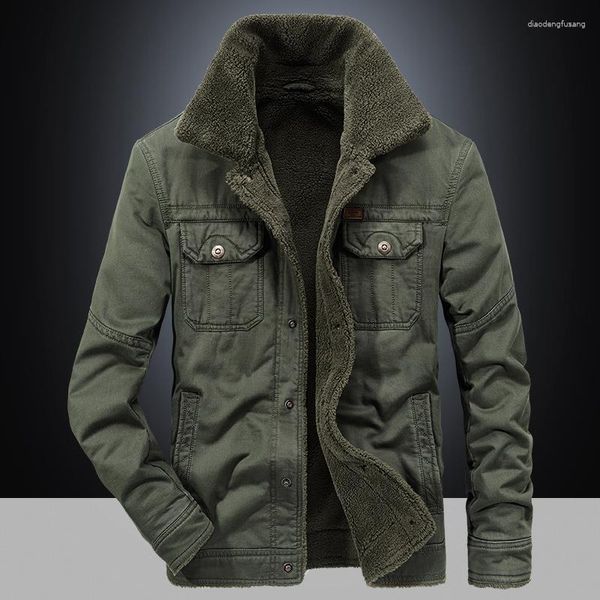 Jaquetas masculinas inverno quente grosso puffer algodão lã bombardeiro jaqueta masculina moda streetwear fino ajuste militar tático casacos M-5XL