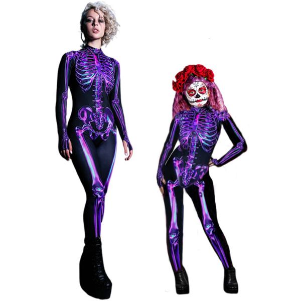 Thema Kostüm 2023 Halloween für Frauen Mode Eltern Kind Schädel Hosen Overall Gruselige Kostüme Kinder Erwachsene Disfraz Party 230829