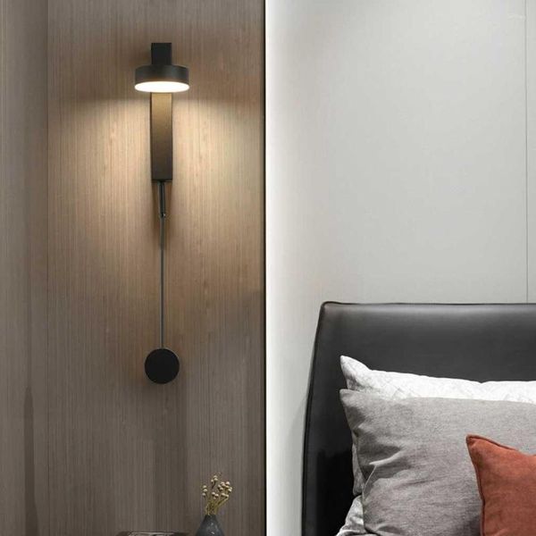 Lâmpada de parede moderna ajustável rotativa luz aço inoxidável sala estar quarto rotativo regulável decoração luminária