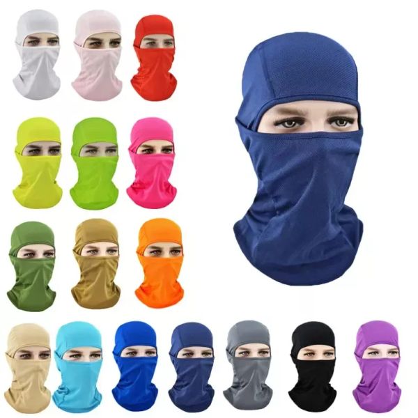 Masque facial de moto, cagoule de cyclisme, couverture complète, chapeau, cagoule de Ski en lycra, Protection solaire d'été Ultra UV fine