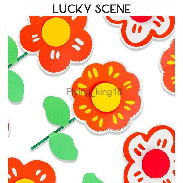 Piccolo fiore rosso benedizione biglietto di auguri regalo giocattoli per bambini fatti a mano fai da te materiale pacchetto messaggio fai da te S01554 HKD230829