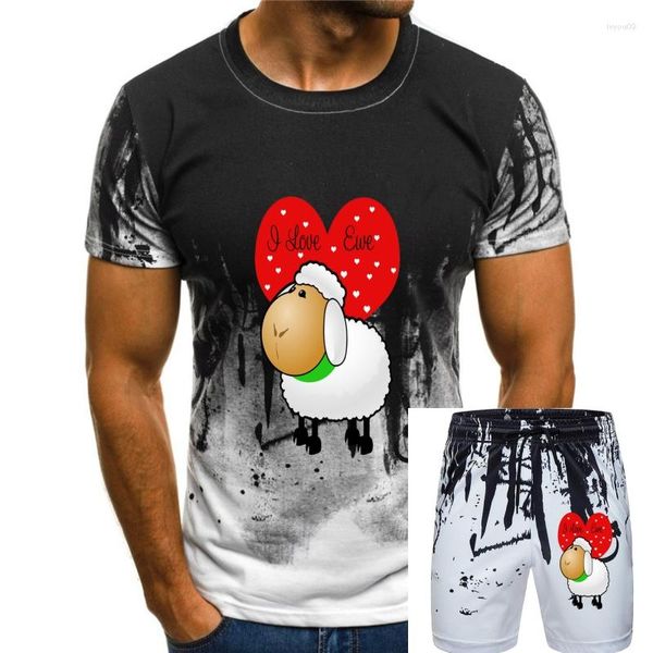 Heren trainingspakken I Love Ewe Cartoon schapen T-shirt keuze uit maatkleuren