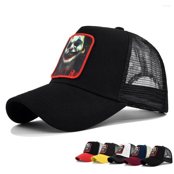 Ball Caps Joaquin Joker Beyzbol Phoenix Palyaço Nakış Snapback Hip Hop Şapkaları Erkek Kadın Yaz Günlük Nefes Alabilir Mesh Şapka Baba