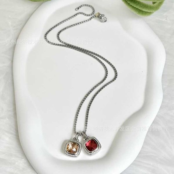 Дизайнерское ожерелье DY, роскошный топ, популярный кулон с цирконом, ожерелье, аксессуары, ювелирные изделия, высококачественный стильный романтический подарок на День святого Валентина высокого класса