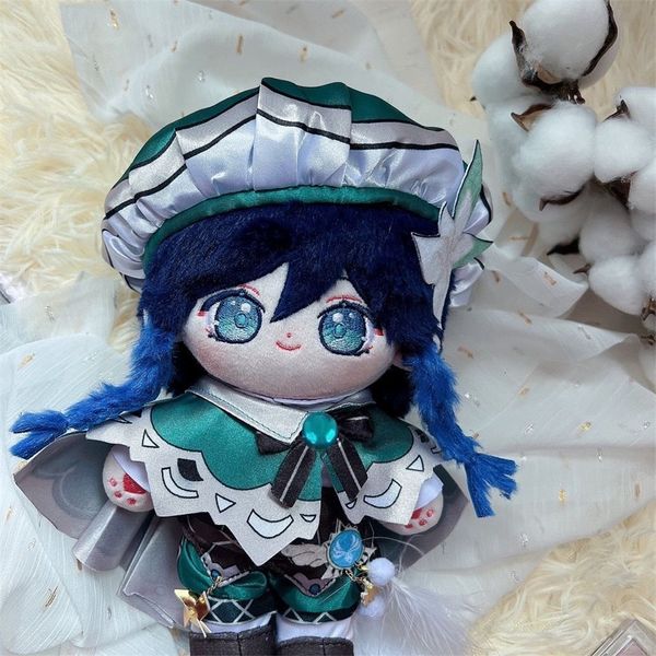 Bonecas Yuri Genshin Impact Venti 20cm Boneca de Pelúcia Mudar Roupas Roupa Brinquedo Macio Cosplay Fan Presente C 230829