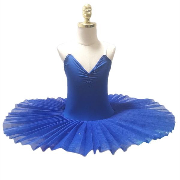 Dancewear azul ballet tutu saia cisne lago ballet vestido crianças desempenho traje crianças barriga dança roupas palco profissional 230829