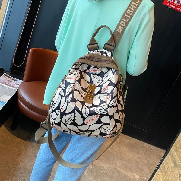 Borse da scuola Zaino di marca Zaino da donna Fantasia Stampa Ita Borsa da ufficio Borsa a tracolla in tela Mochilas impermeabile