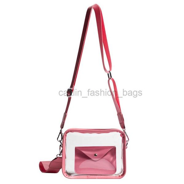 Omuz çantaları Yaz Kadın Handdesicer Çanta PVC Şeffaf Stadyum Çantası Moda Günlük Taşınabilir Zarif Ayarlanabilir Mini Kart Cüzdan Caitlin_fashion_BAGS