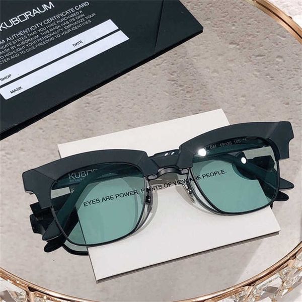 Designer Kuboraum Top-Sonnenbrille n6 Sonnenbrille Deutscher robuster linearer Stil Pioneer Neutralrahmenbrille mit Logo und Box