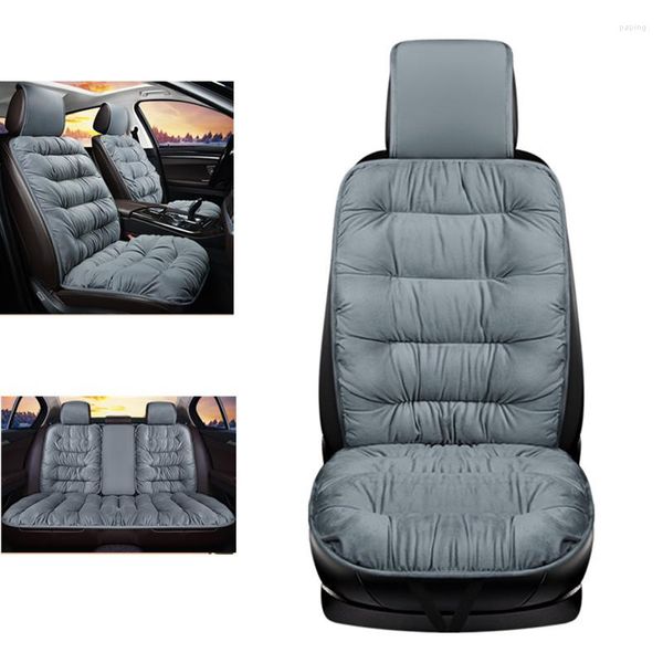 Capas de assento de carro inverno quente capa almofada universal auto assentos macios conjunto automóvel em carros cadeira protector