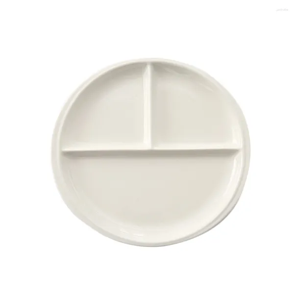 Учебная посуда наборы керамика разделенная на завтрак фарфоровый фарфоровый круглый блюда по ужинам