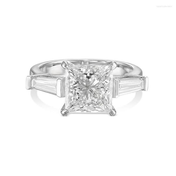 Anéis de cluster IGI Diamond Engagement Ring Vs1 F Princess 2.3 Ct Lab-Created CVD Special