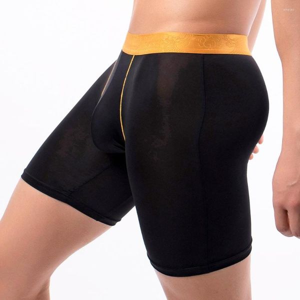 Unterhosen Männer Unterwäsche Separaten Beutel Höschen Lange Beine Atmungsaktive Komfort Sport Boxer Kurze Shorts Männlich Slip Homme