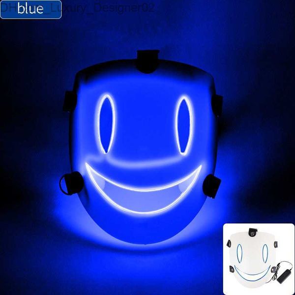 Halloween LED Máscara emissora de luz Jogo Cos Anime Killer Mask Cartoon Headgear Assustador Adereços Fontes de festa Q230830