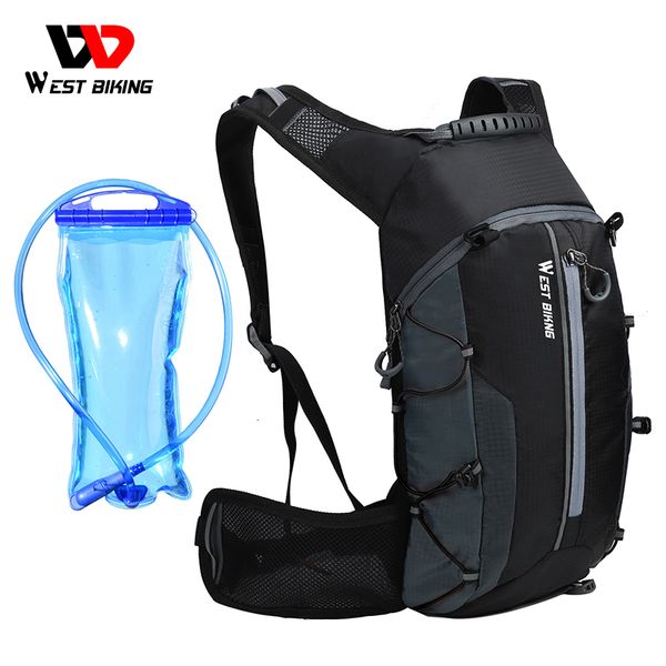 Sacos de panniers West Biking Bicicleta Saco de Água 10L Portátil À Prova D 'Água Sports Bag MTB Road Bike Ciclismo Caminhadas Escalada Hidratação Mochila 230829