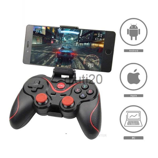 Игровые контроллеры джойстики Terios T3 x3 беспроводной джойстик Gamepad PC Controller Support Bluetooth BT3.0 Джойстика для мобильного телефона TV Box Holder x0830