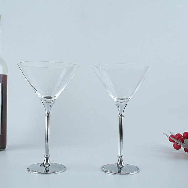 Weingläser Original Martini Glas Cocktail Kreative Standform Funkelnder Kristallkelch Hochzeit Bar Set Tischdekoration