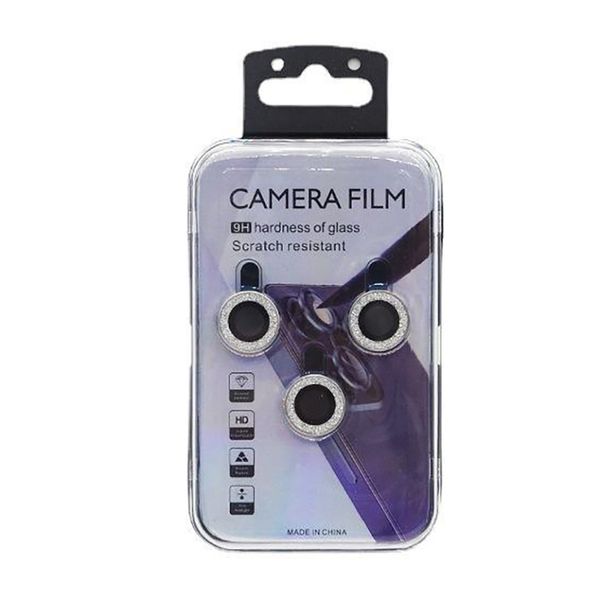 Vetro di protezione per pellicola per fotocamera con obiettivo glitterato per Iphone 15 pro max 14 13 12 11 Telecamere posteriori Protezione per schermo Eagle Eye 9H con imballaggio al dettaglio