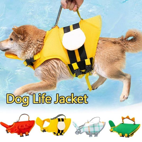 Abbigliamento per cani Giubbotto di salvataggio per animali domestici Gilet per cani Galleggiante da nuoto Costumi da bagno estivi Abbigliamento Costume da bagno riflettente di sicurezza XS-XXL
