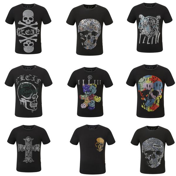 Sıcak Phillip Sade Erkek Tişörtler Tasarımcı PP Kafatası Elmas T-Shirt Kısa Kollu Dolar Bear Tiger Marka Tee Yüksek Kalite Kafatası Tişörtleri PP2158818