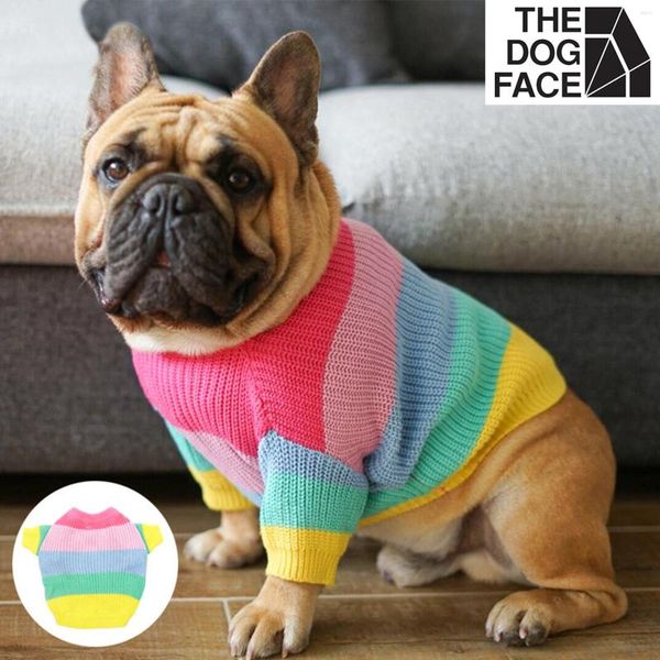 Abbigliamento per cani Maglione in poliestere multicolore Abbigliamento traspirante comodo per cuccioli adorabili Cani carini Fornitore di accessori per animali domestici di moda